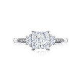 Simply Tacori Three stone Princess Cut Engagement Ring