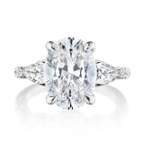 Dantela Oval Three-Stone Engagement Ring 18k