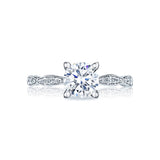 Round Sculpted Crescent Marquise Shape Engagement Ring
