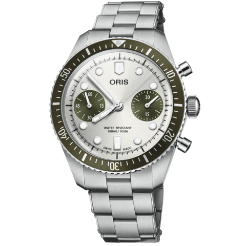 Divers Sixty‑Five Chronograph Stainless Bracelet