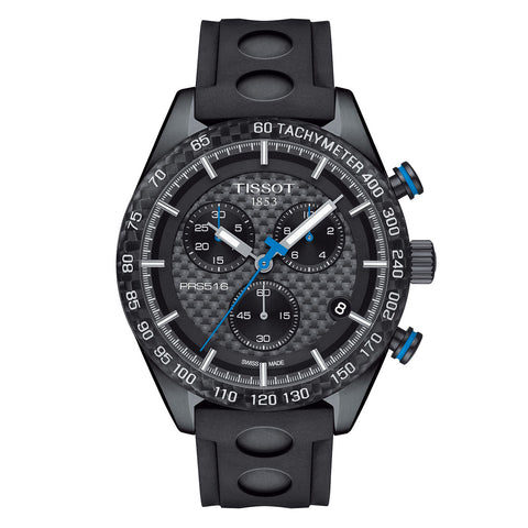 Tissot PRS 516 Chronograph Black Carbon Black PVD Watch