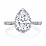 Simply TACORI | Pear Bloom Engagement Ring 18k White Gold