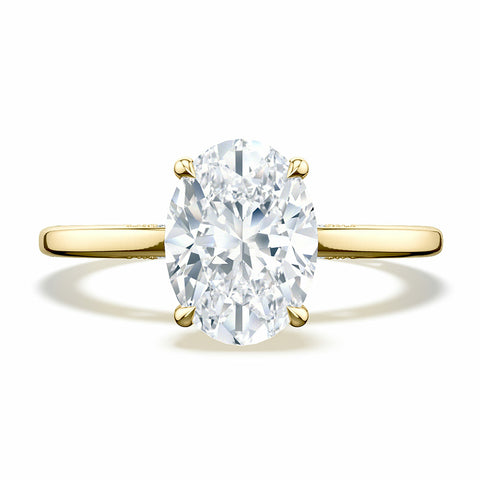 Simply Tacori Oval 18k Yellow Gold Engagement Ring