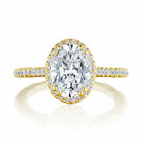 Dantela | Oval Bloom Engagement Ring 4 Carat Lab Grown 18k Yellow Gold
