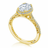 Dantela | Oval Bloom Engagement Ring 4 Carat Lab Grown 18k Yellow Gold