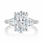 Simply Tacori 3-Stone Engagement Ring With Oval and Pear Shapes