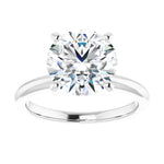 14k White Gold 3.01ct Round F VVS2 Lab Grown Solitaire