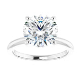 14k White Gold 3.01ct Round F VVS2 Lab Grown Solitaire