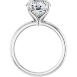 14k White Gold 3.01ct Round F VVS2 Lab Grown Solitaire