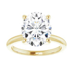 14k Yellow Gold Oval Lab Grown Solitaire