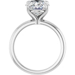 14k White Gold 3.02ct Oval Lab Grown Solitaire