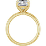 14k Yellow Gold Oval Lab Grown Solitaire