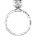 14k White Gold 3.07ct Emerald Cut Lab Grown Solitaire