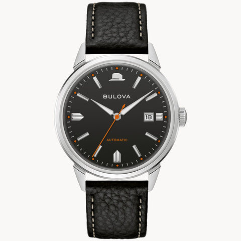 Frank Sinatra Summer Wind Automatic Black Dial Black Leather Strap