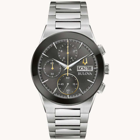 Modern Millennia Black Dial Chronograph Stainless Steel