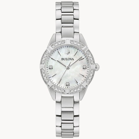 Sutton MOP Diamond Dial Diamond Bezel Stainless Steel