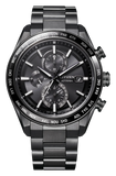 ATESSA Black Dial Super Titanium DLC Bracelet