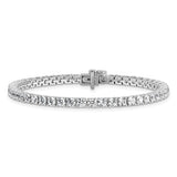 14k White Gold 7 carat Lab Grown Tennis Bracelet