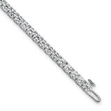 14k White Gold 7 carat Lab Grown Tennis Bracelet