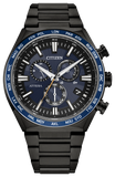 ATESSA Chronograph Blue Dial Super Titanium DLC Bracelet