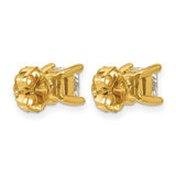 14k 1 1/2 carat Lab Grown Diamond Four Prong Stud Earrings