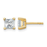 14k 1 1/2 carat Lab Grown Diamond Four Prong Stud Earrings