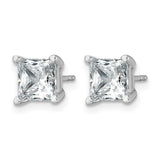 14k White Gold 3 carat Lab Grown Diamond Four Prong Stud Earrings