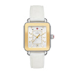 Deco Sport Gold-Tone White Silicone Watch