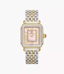 Deco Madison Two-Tone 18K Gold-Plated Diamond Watch Pink MOP