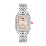 Deco Mid Stainless Steel Diamond Watch Peach