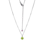 Sterling Silver Peridot & Lab Grown Diamond Pendant