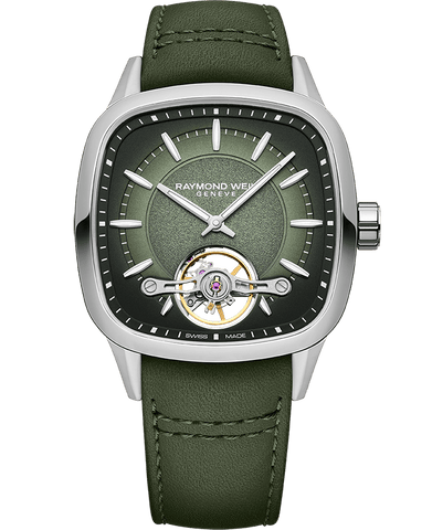 Freelancer Calibre RW1212 Men’s Automatic Green Leather Strap Watch