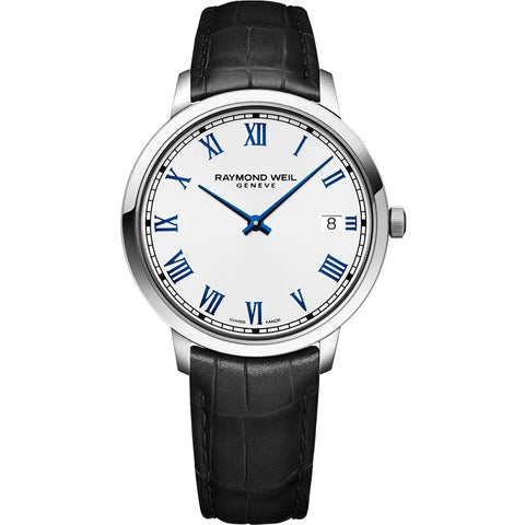 Toccata Men's Classic White Dial Leather Quartz Watch