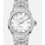 Link Diamond Dial Diamond Bezel Quartz Watch, 32 mm, Steel