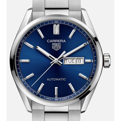Carrera Blue Sun-Ray Dial Automatic Watch, 41 mm, Steel