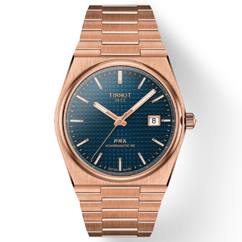PRX 40mm Rose Gold Blue Powermatic