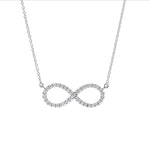 Infinity Diamond Bar Necklace