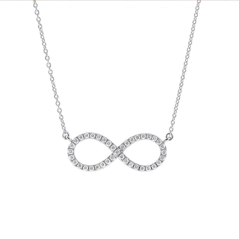 Infinity Diamond Bar Necklace