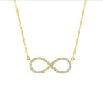 Infinity Diamond Bar Necklace