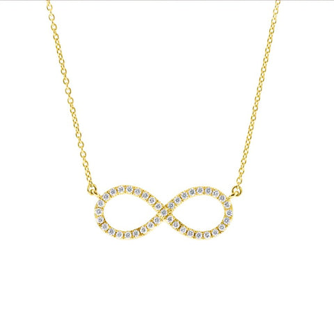 Infinity Diamond Bar Necklace