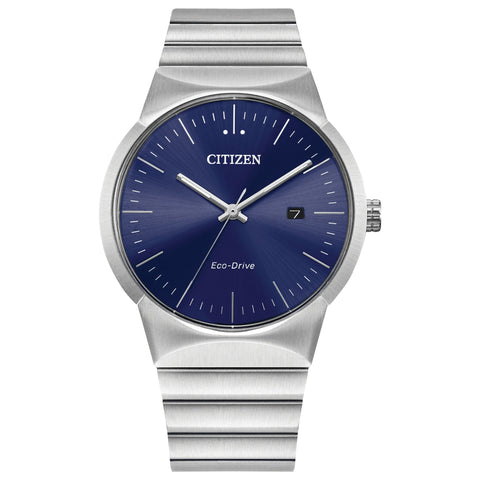 Axiom Mens Blue Dial Stainless Steel