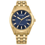 Peyten Yellow Gold Tone Blue Dial