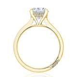 Founder's Collection | Round Solitaire Engagement Ring 14k Yellow Gold