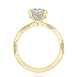 Founder's Collection | Round Solitaire Engagement Ring 18k Yellow Gold Hidden Halo