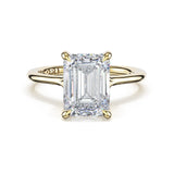 Founder's Collection | Emerald Solitaire Engagement Ring 14k Yellow Gold