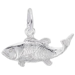 925 Bass Fish Charm