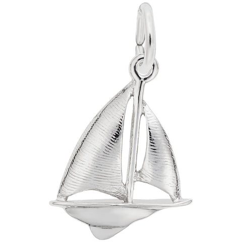 925 Sloop Sailboat Charm