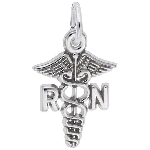 925 Small RN Caduceus Charm