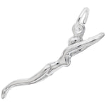 Diving Female Swimmer Charm