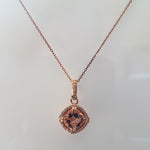 Morganite And Diamond Pendant